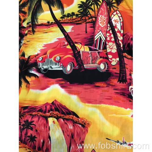 Print Hawaii Casual Shirt Men Hawaiian Casual Shirt Supplier